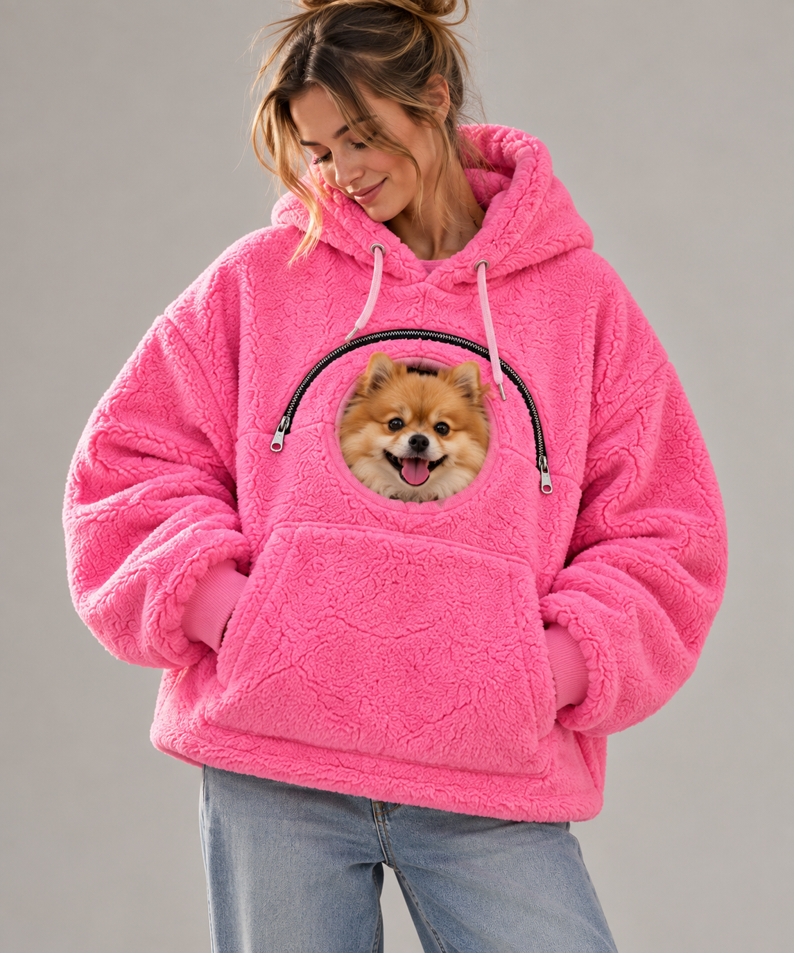 Bubble Pink DogPocket hoodie
